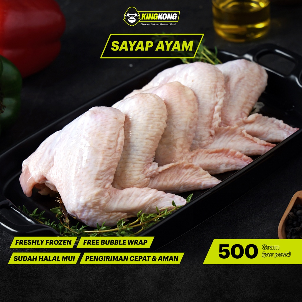 Jual Sayap Ayam Chicken Wings 500 Gram Fresh Segar Frozen Beku Shopee