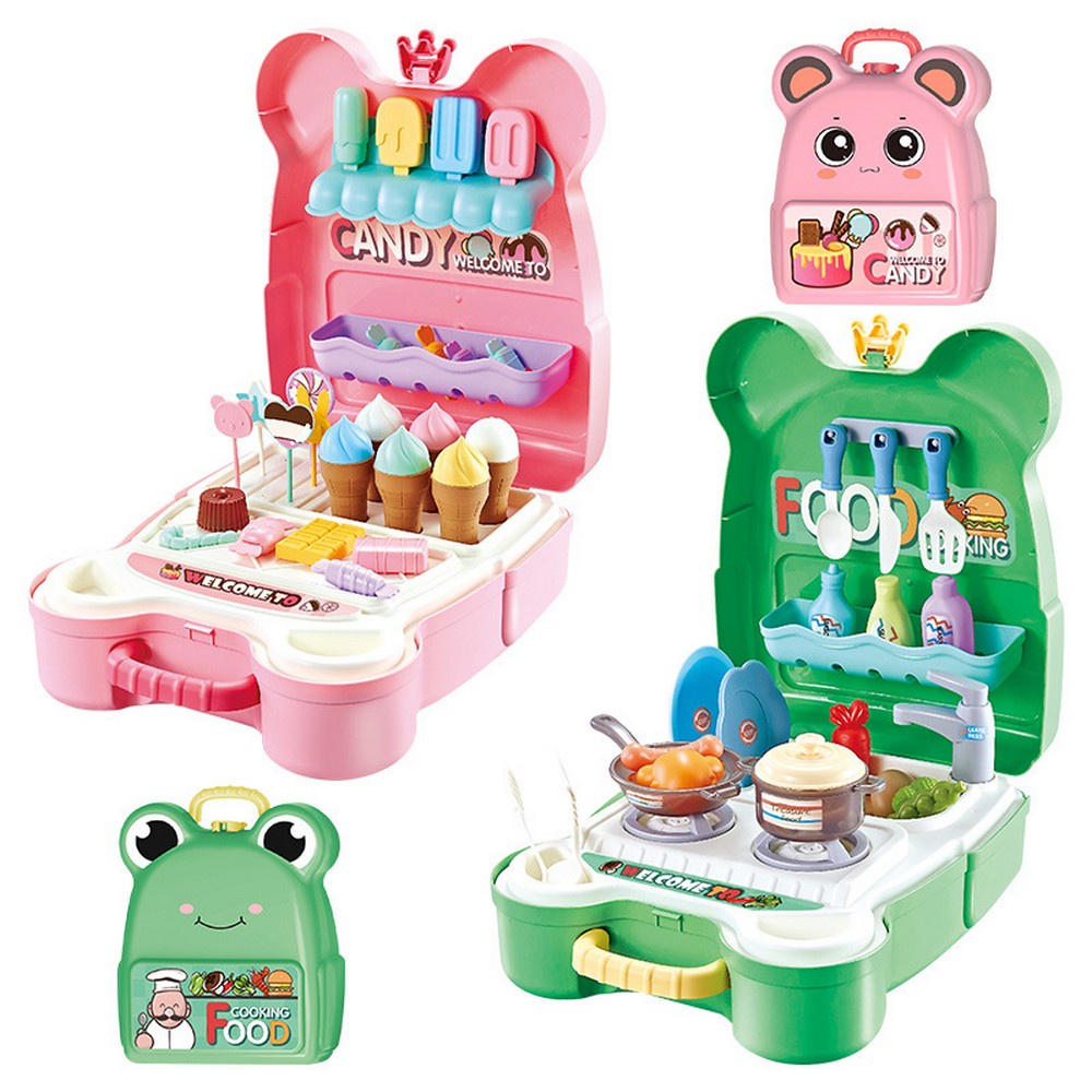 Mainan Kitchen Set Tas Ransel Anak Set Dapur Mainan Masak Masakan Wastafel / Ice Cream Maker M108