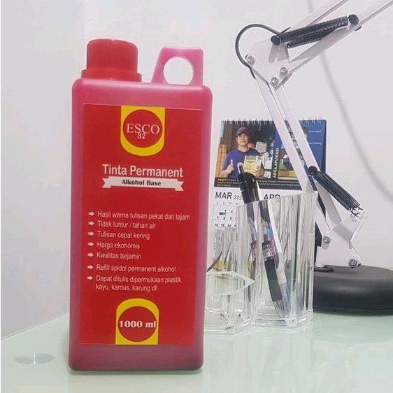 

Tinta permanen merah alkohol base 1000ml