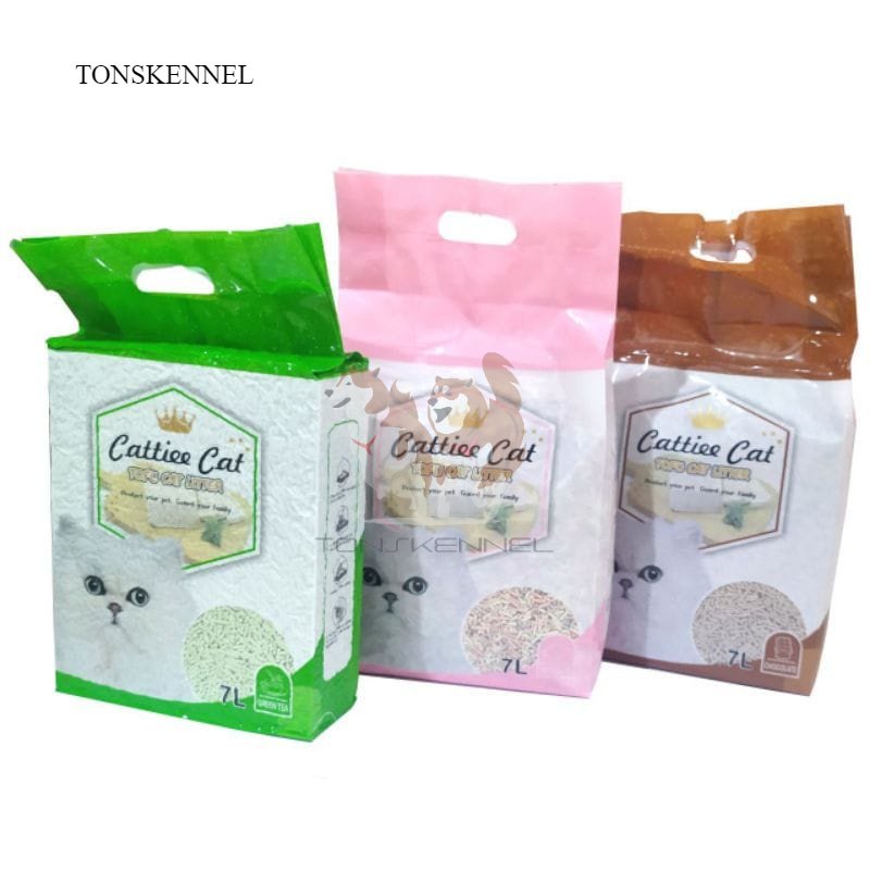 Pasir Tofu Cattie Cat Cat Litter 7 Liter Pasir tofu Kucing Gumpal Bentonite SOYA Clump 7LT 7L 7Liter Anti Debu no kit cat lifecat life cat cattie catie catiee animal and co animal&amp;co