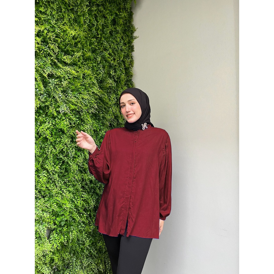 [LAST STOCK]  Radwah - Nayara Top - Atasan Muslim Wanita Kemeja Polos