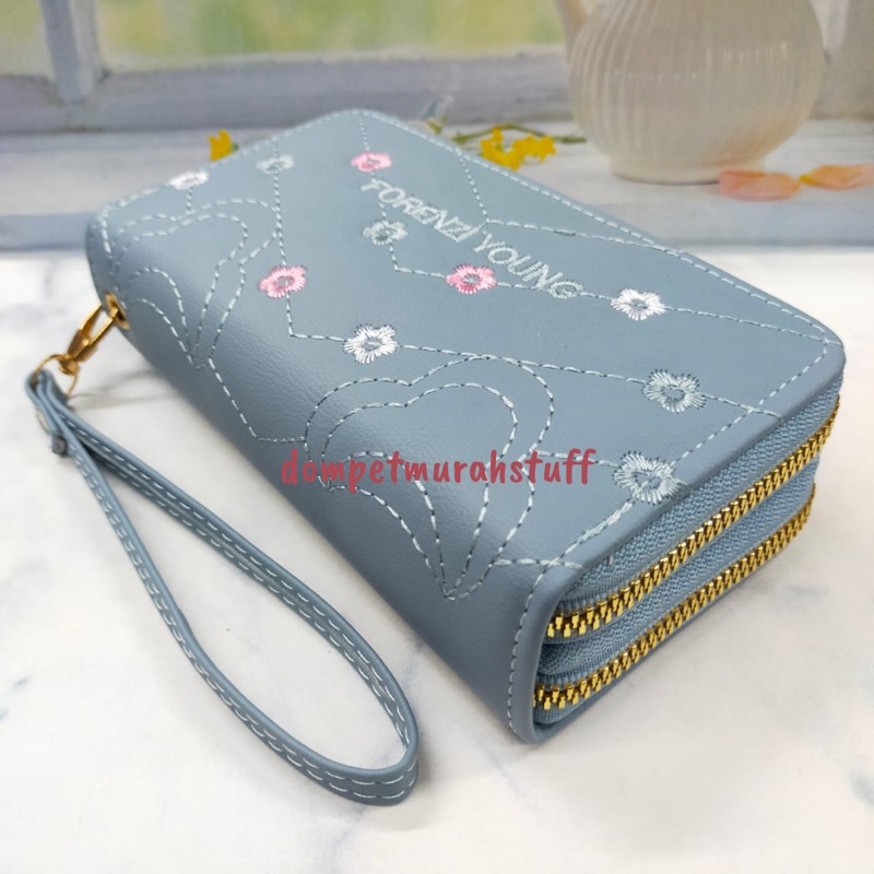 COD DOMPET WANITA TEBAL RESLETING DOUBLE UKURAN SEDANG