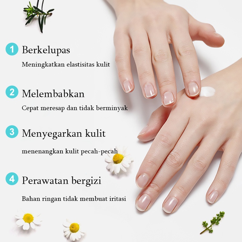 Chamomile Hand Cream Krim Tangan 200g Wewangian bunga alami Moisturizing Anti-kering pecah-pecah Anti Kering Memutihkan Kulit Krim Tangan Untuk Menghilangkan