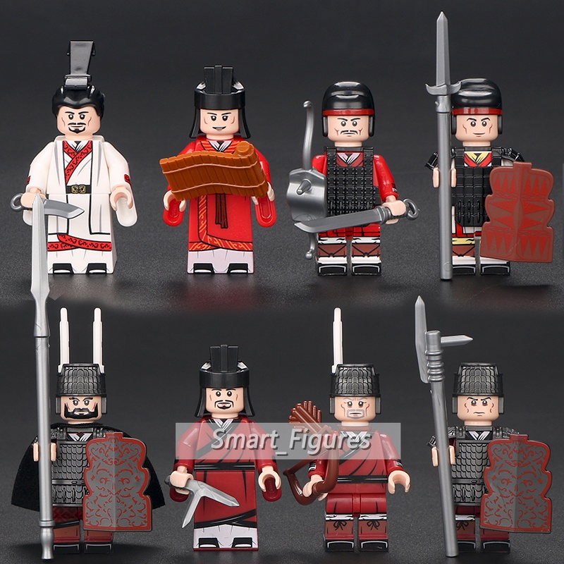 Minifigures Tentara Cina Kuno Dinasti Sejarah Qin Terracotta Army Chu-Han Kontroversi Mainan Hadiah Angka Mini