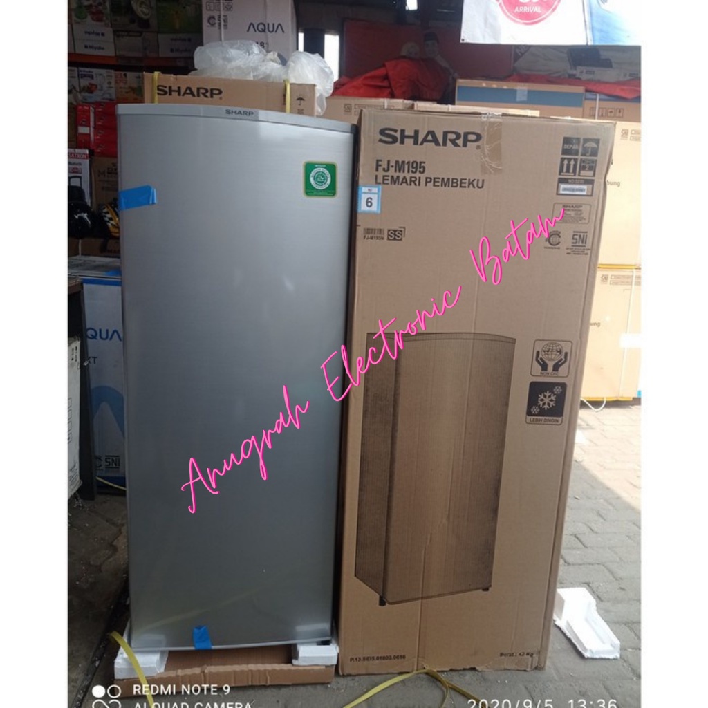 SHARP Freezer 8 Rak FJ-M195N-SS Low Watt Stand Freezer BATAM