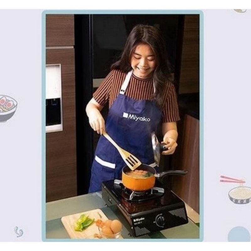 Miyako Kompor Gas 1 Tungku Black Coating KG201C