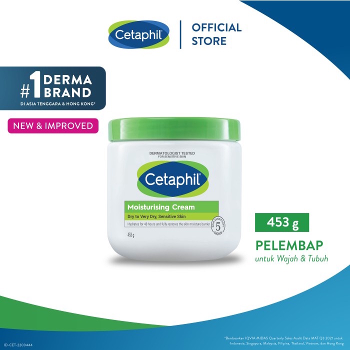 CETAPHIL MOISTURIZING CREAM 453G KRIM PELEMBAB WAJAH & KULIT UNTUK SEGALA JENIS KULIT