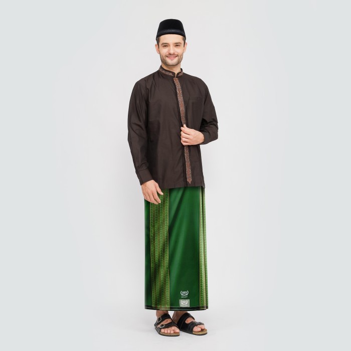 Sarung BHS Excellent Silver Motif SCF Hijau Tanpa Songket