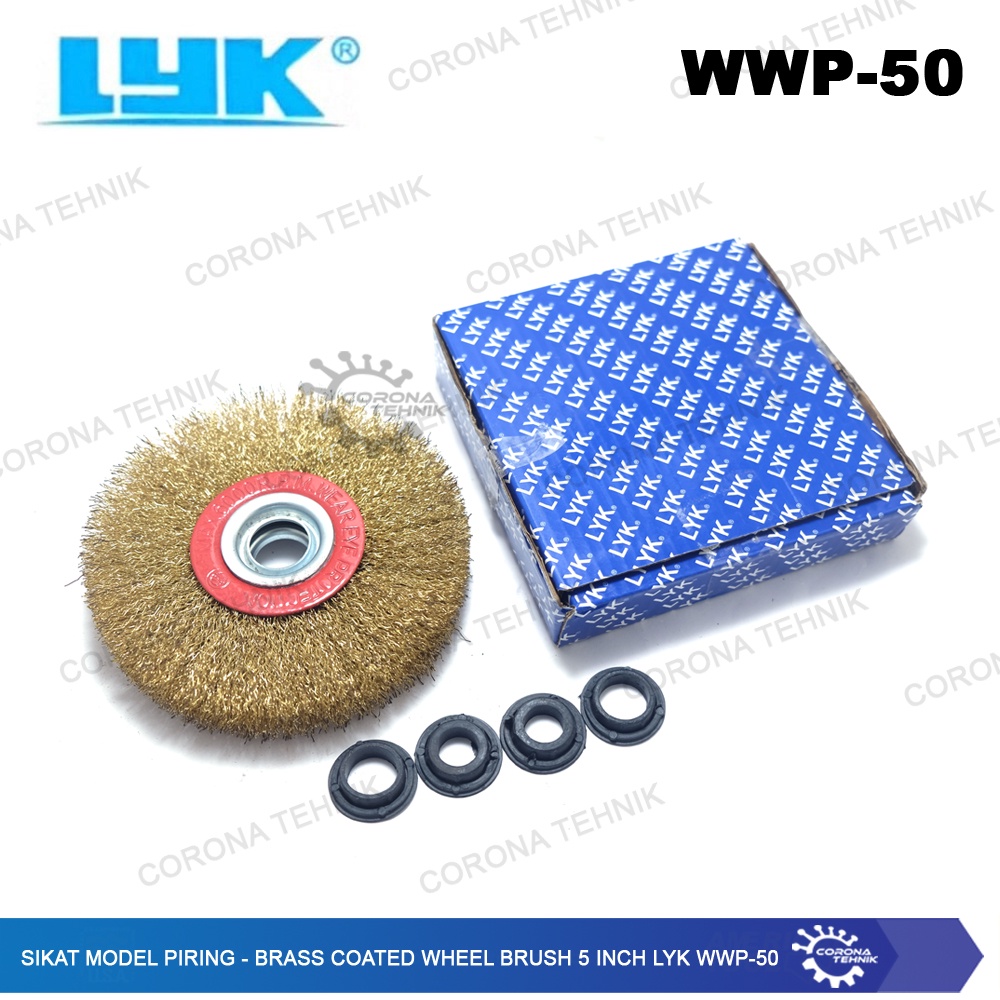 WWP-50 - Sikat Model Piring - Brass Coated Wheel Brush 5 Inch LYK