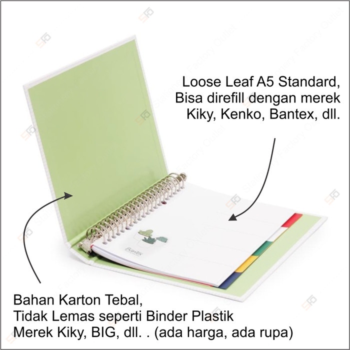 

BINDER MULTIRING BANTEX A5 - 20 RING 25MM 1329