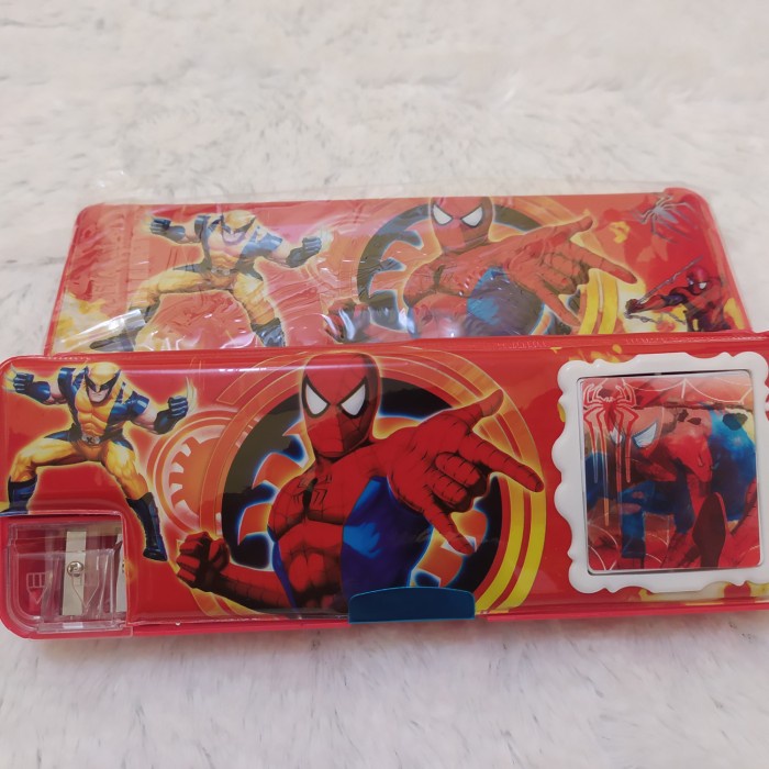 

Tempat Pensil Kotak Pensil Anak Laki Laki/Kotak Pensil Kalkulator/Karakter Spiderman
