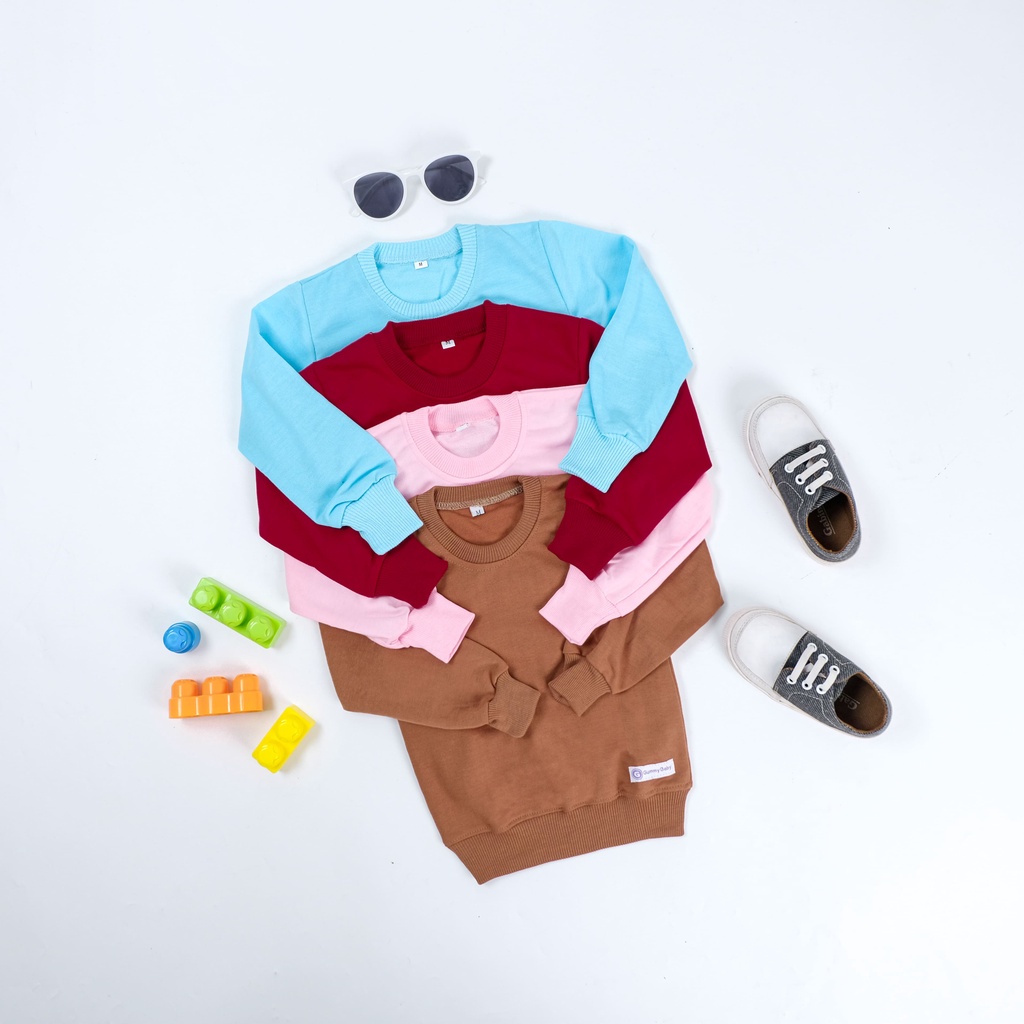 Fairy Baby Sweater Basic Bayi Fleece Premium | Sweater Polos Bayi 0-18 Bulan