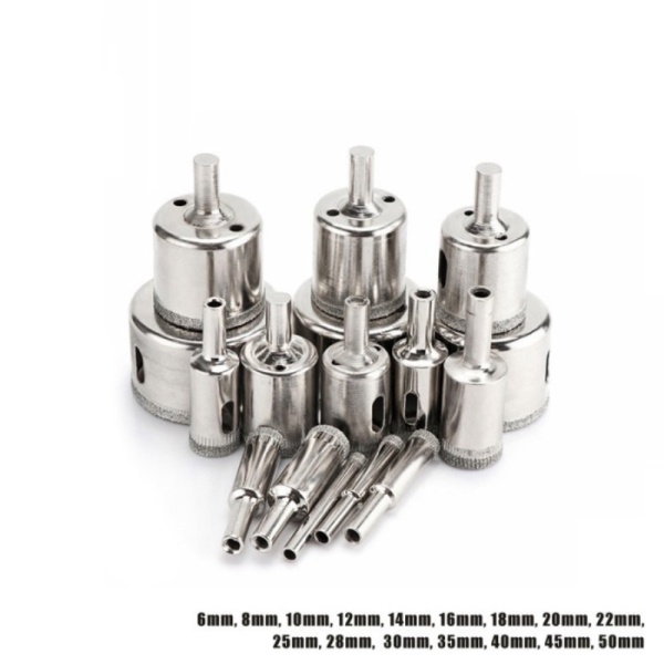 

Dijual Mata Bor Diamond Coated Hole Saw Drill Bit 6mm-50mm 16 PCS - Silver Limited