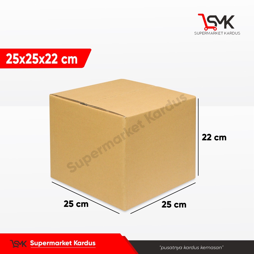 

Box 25x25x22 cm (BoGo T22) Kardus/Karton/kemasan/Paking/boxhelm/boxbogo/Normal/hampers/amdk/tinggi22