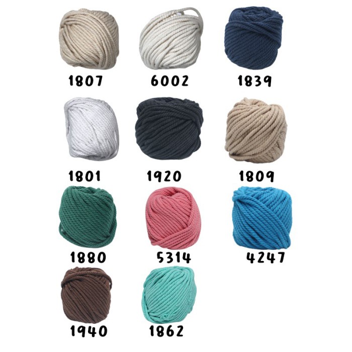 Craft Benang Tali Katun/Tali Macrame Makrame Warna 100 Gr/3Mm