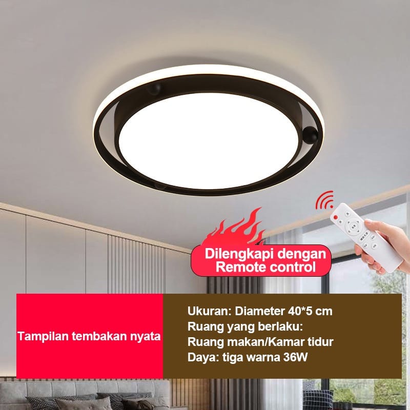 Golden LED PAKET DISKON 3Pcs Lampu Plafon LED 3 Warna Bentuk Persegi Gaya Nordic Minimalis Untuk Dekorasi Ruang Tamu / Kamar Tidur Paket Diskon (KJ011B, KJ010, KJ09)