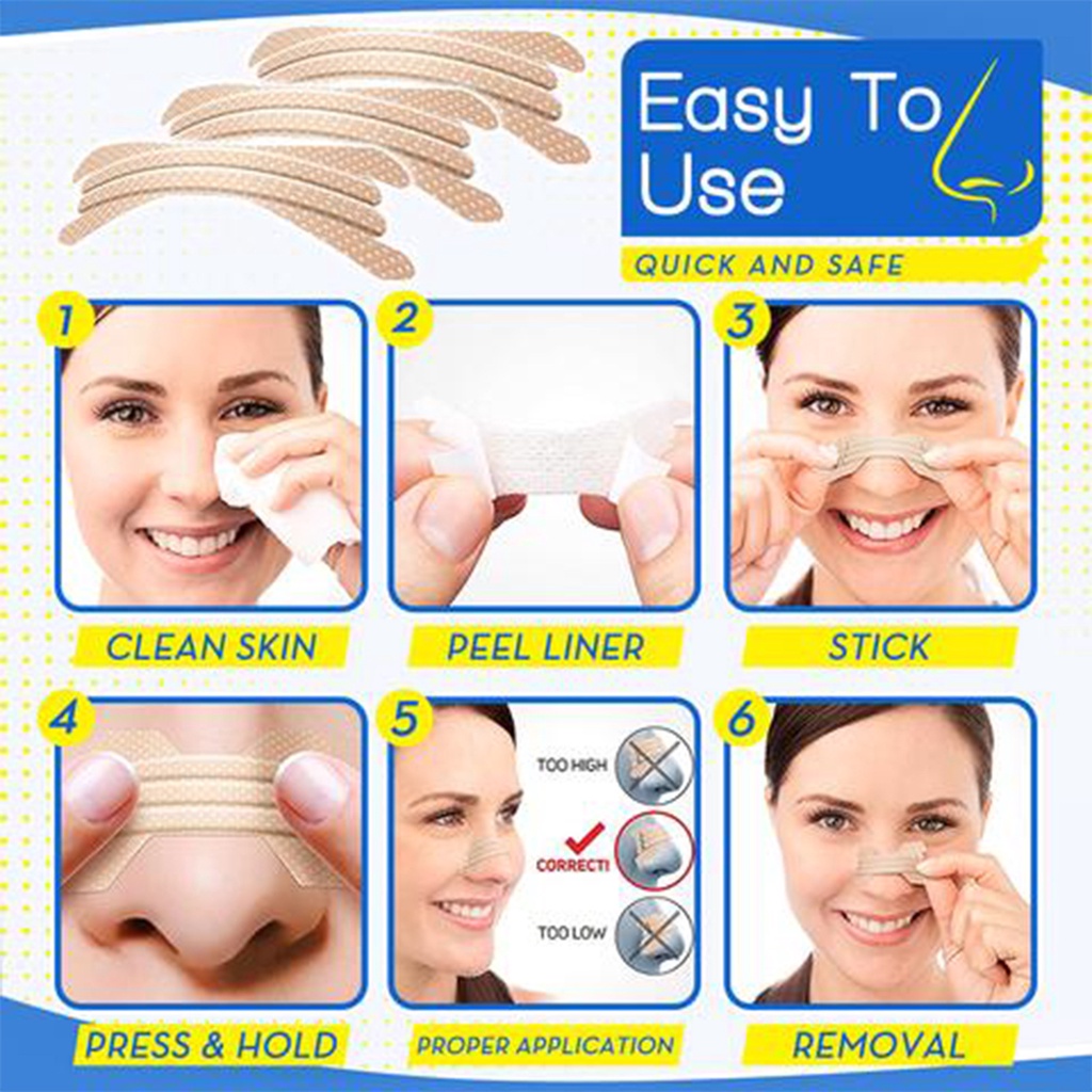 Tempelan Hidung Plester Hidung Nose Strips Anti Snore Ngorok Dengkur 10pcs