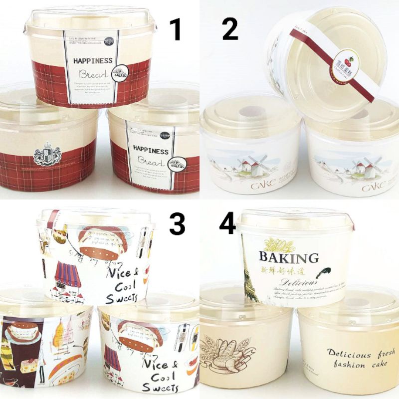 Premium (Mount) 10pcs paper cup chiffon paper case chiffon loyang chiffon kertas tutup mika