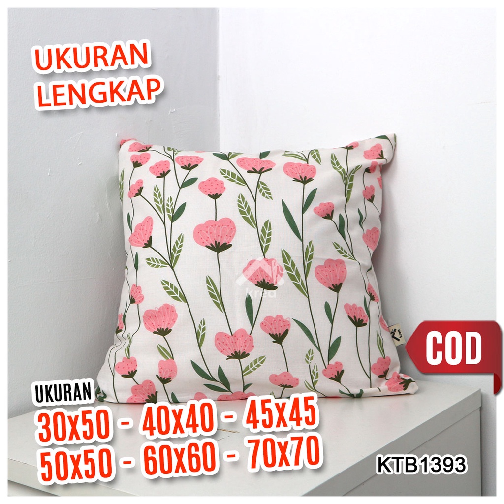 Sarung Bantal Sofa Ukuran 30x50, 40x40, 45x45, 50x50, 60x60, 70x70 - KTB1393