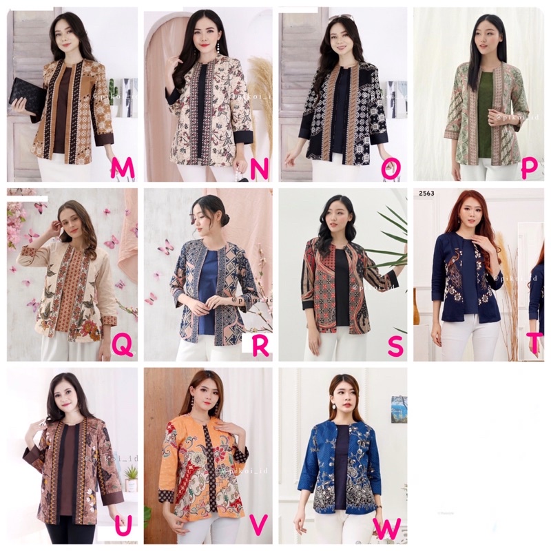 Baju batik wanita / batik jumbo / batik big size / atasan batik murah / batik kantor plus size 242