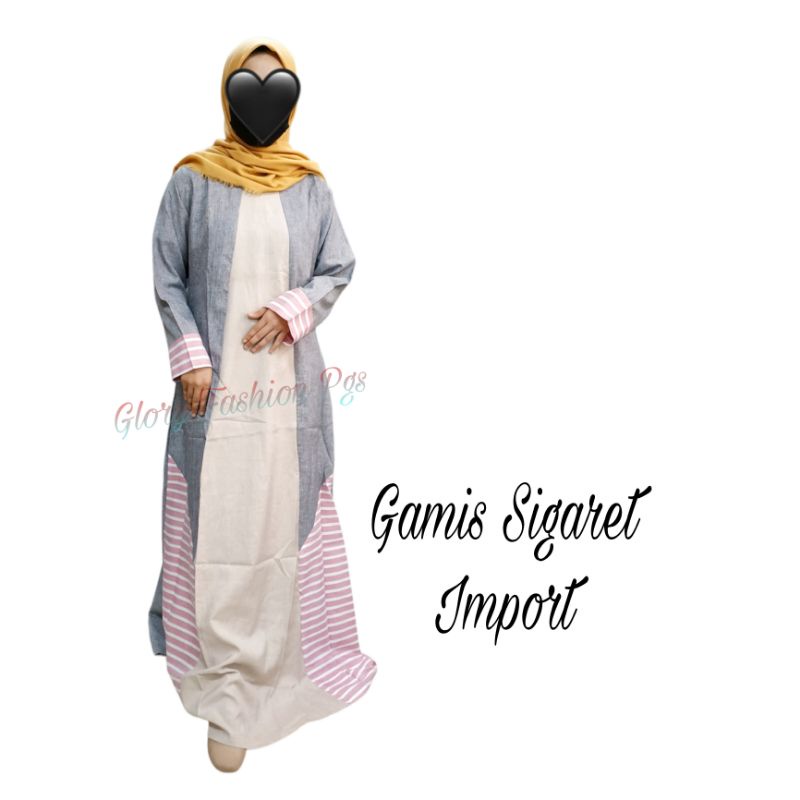 Gamis Polos Remaja Wanita Motif Kotak Winody Perempuan Polos Import