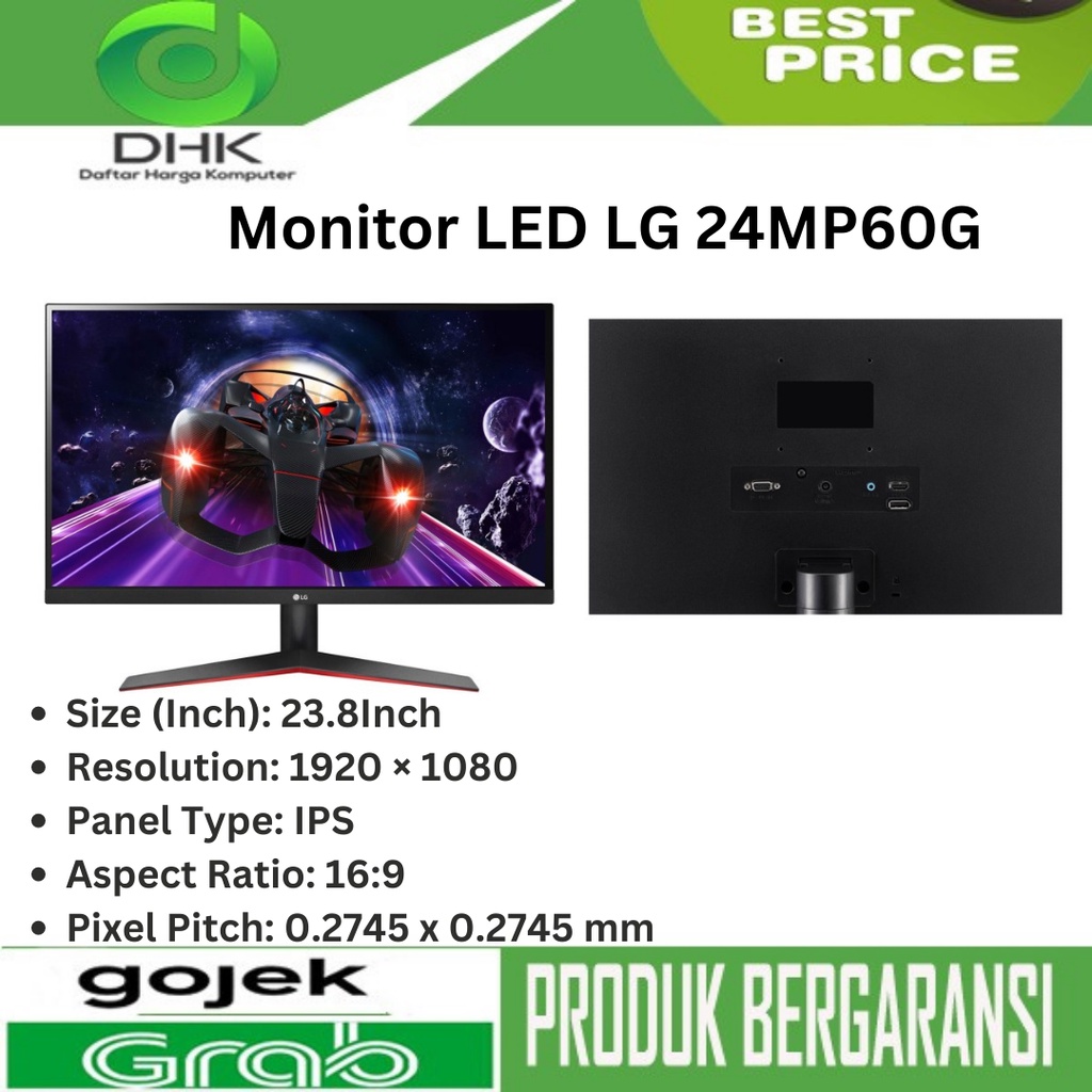 MONITOR LED LG 24MP60G Gaming 75Hz