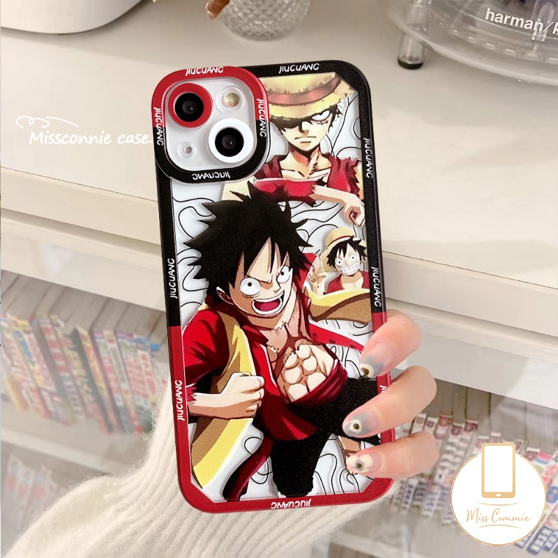 Soft Case Kompatibel Untuk iPhone 11 Pro Max 7Plus 8Plus XR X XS Max 13 12 11 14 Pro Max8 7 6 6s Plus SE 2020 Shockproof Trendy Anime One Piece Cute Luffy Sauron Phone Cover