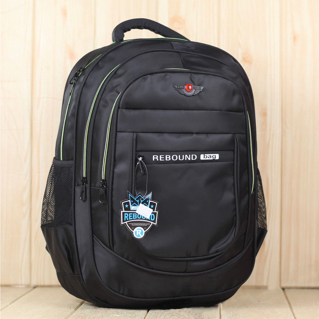 Tas Kantor Punggung Backpack Laptop Tebal Ransel Laptop Distro Rebound Bag Hitam Sekolah Tas Punggung Nyaman Di Punggung Tebal Kuliah Ransel Polo Termurah Free Raincover