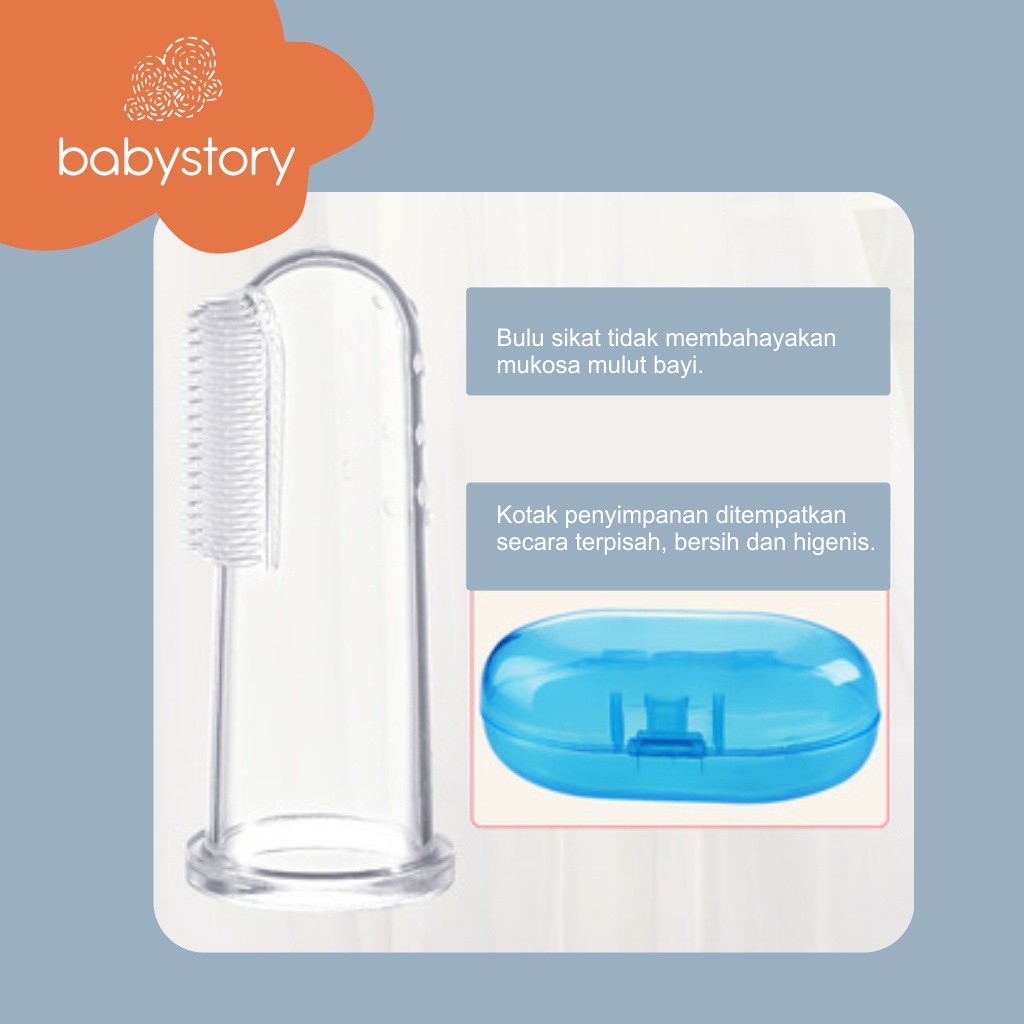 Sikat Gigi Jari Bayi Finger Tooth Brush Sikat Gigi Bayi jari Silikon