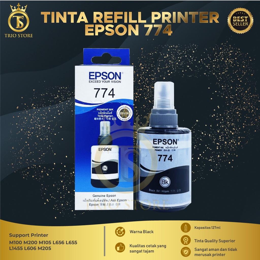 Tinta Epson 774 Black For Printer M100 M200 L655 L1455