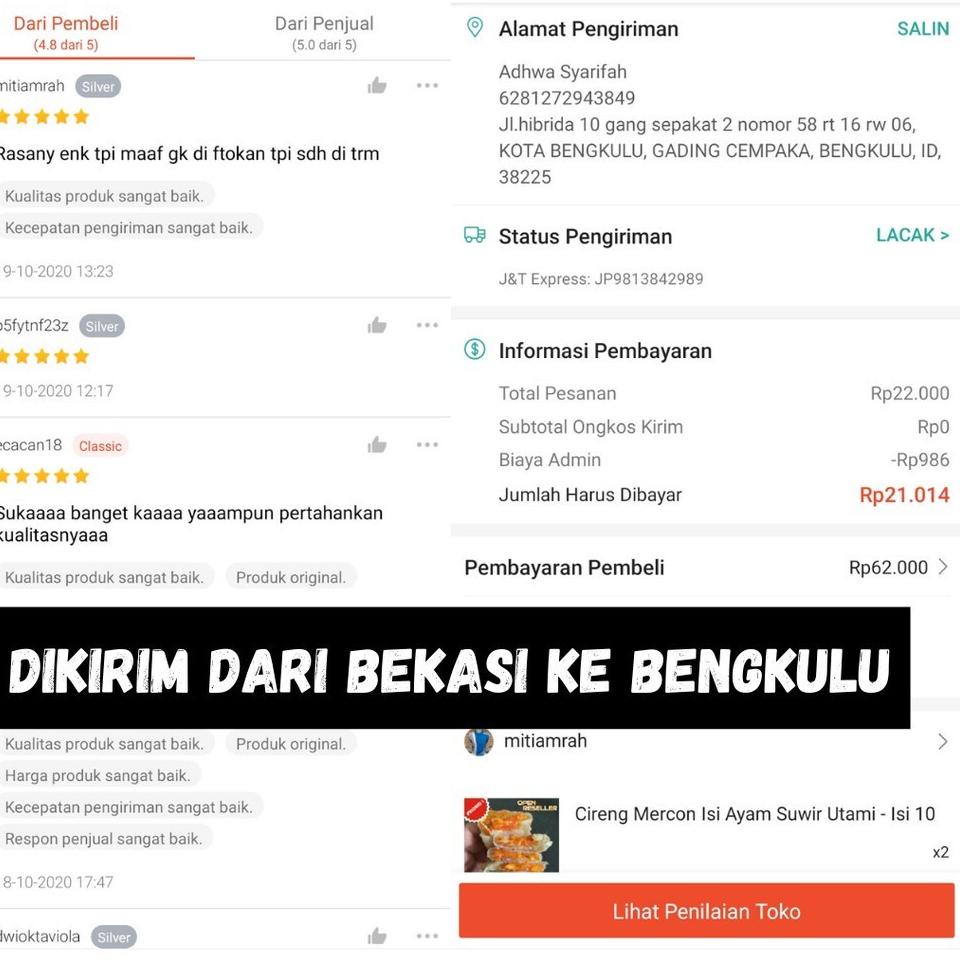 

ㄼ Cireng Bumbu Rujak isi 20 Biji Khas Bandung ㆊ