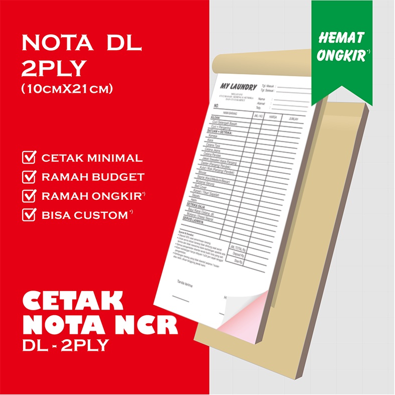 

CETAK NOTA NCR UKURAN DL-2PLY