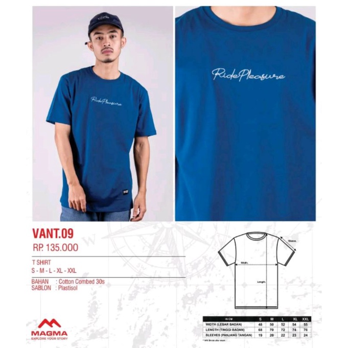 Kaos distro original Magma Apparel bandung merah dan hitam