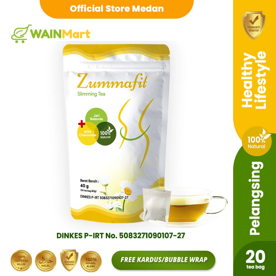 Zummafit Slimming Tea Teh Pelangsing Alami Ekstra Chamomile Peluntur Lemak Diet Detox