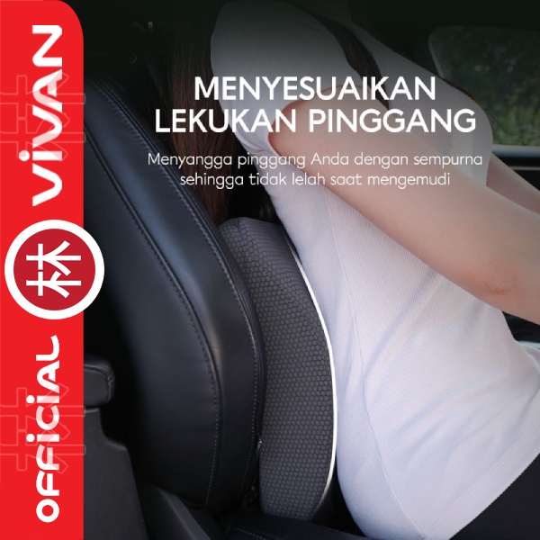 Vivan VCP02 Bantal Mobil Sandaran Pinggang Memory Foam Lumbar Pillow