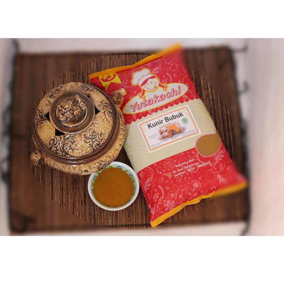 

(H-V1V)(♫♪) Kunir/Kunyit Bubuk Super 1kg / Turmeric Powder / Bumbu Rempah Kunir Murni Yutakachi / Rempah Kiloan amanah