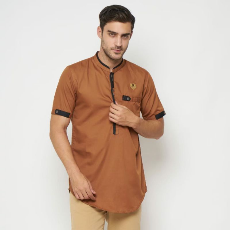 Baju koko kurta premium QOSWA lengan pendek