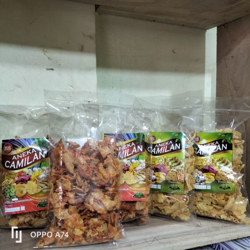 Emping jagung manis gurih renyah | keripik emping jagung pedas manis gurih