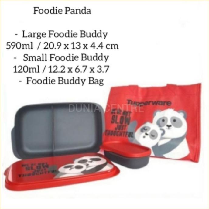 Tupperware Foodie Buddy Panda bekal makan komplit