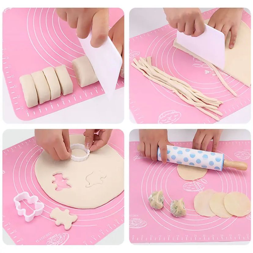 Alas Adonan Kue Baking Talenan Bahan Silikon Food Grade dan Anti Lengket