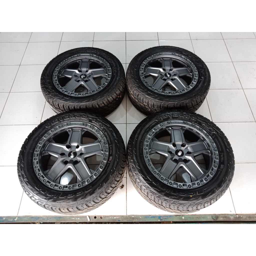 VELG MOBIL SECOND WOLWAL HSR RING 20 LEBAR 8,5 PCD 6X139,7 + BAN ACCELERA OMIKRON A/T 285 50 R20