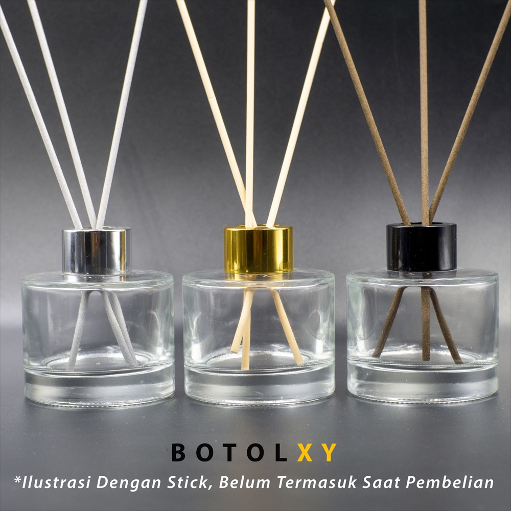 Botol REED DIFFUSER 100ml - Model Bulat Kaca Tebal Clear Aromatherapy