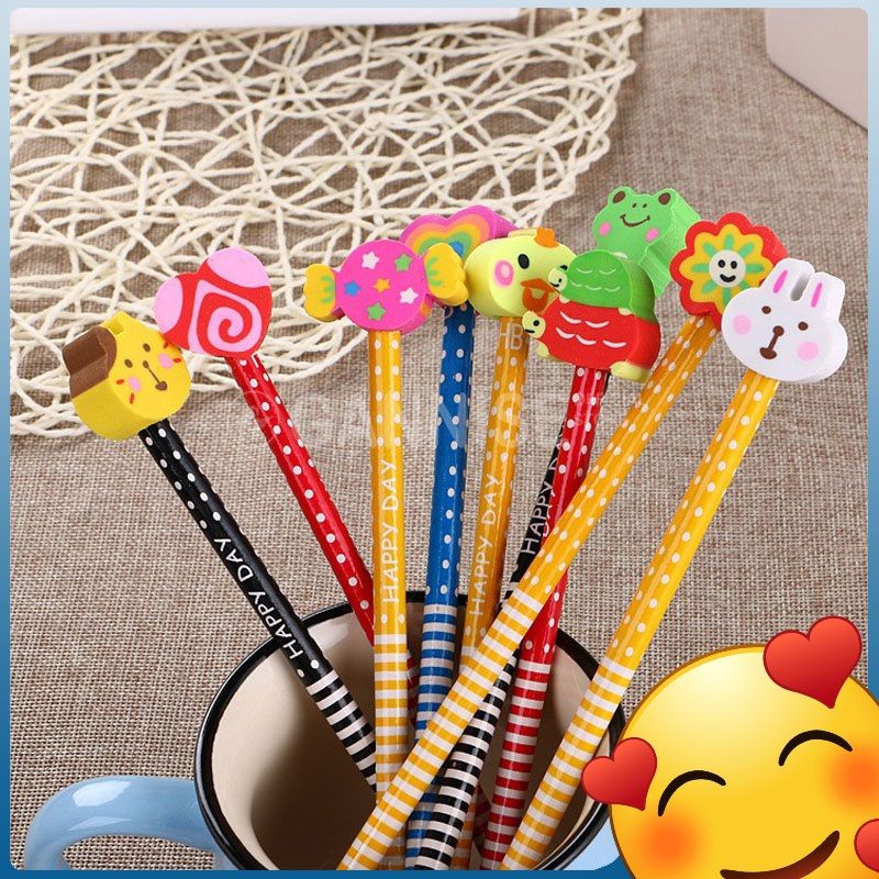 

Pensil Karakter + Penghapus Pensil Lucu Ada penghapus Pensil Fancy Pensil