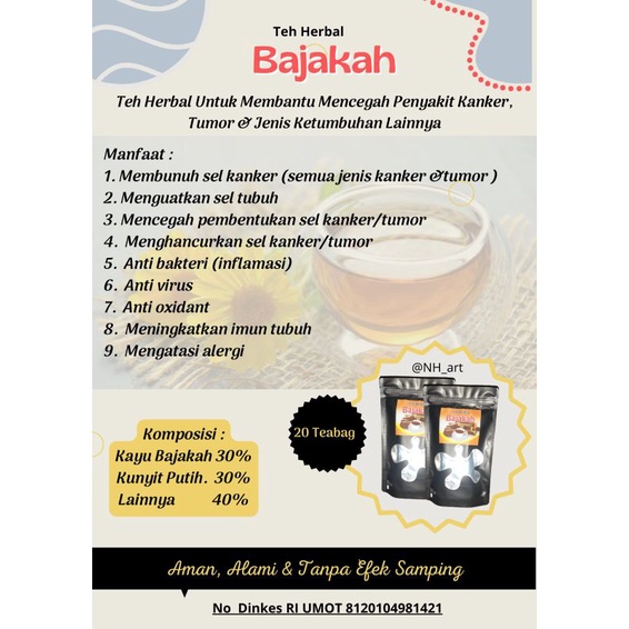 

Teh Bajakah Obat Kanker