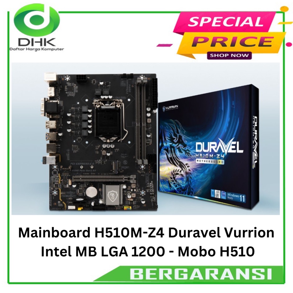 Mainboard H510M-Z4 Duravel Vurrion Intel MB LGA 1200 - Mobo H510