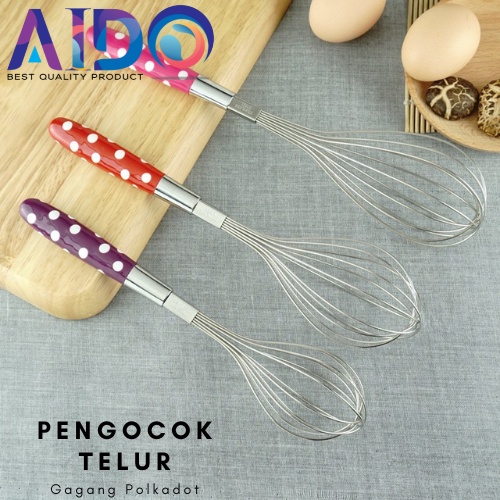 Alat Pengocok telur egg beater eggs hand mixer stainless steel whisker / kocok adonan kue / Koncis