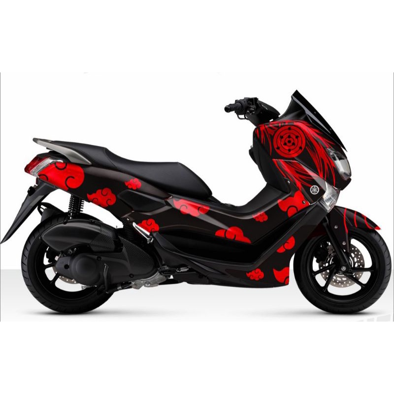 Decal stiker Nmax Old 155 motip simple merah hitam fullbody