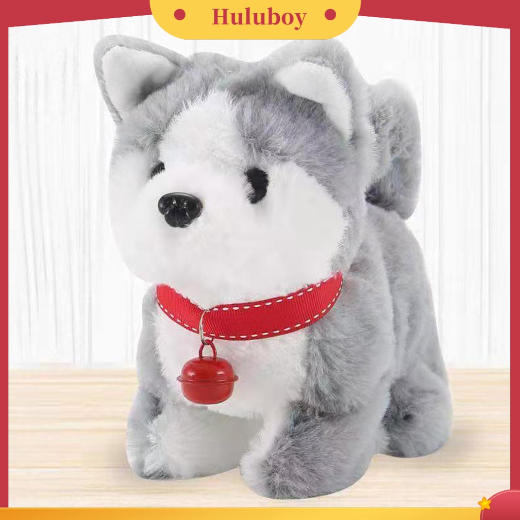 Mainan Boneka Anjing Corgi Elektrik Bahan Plush Dengan Ekor Bergoyang