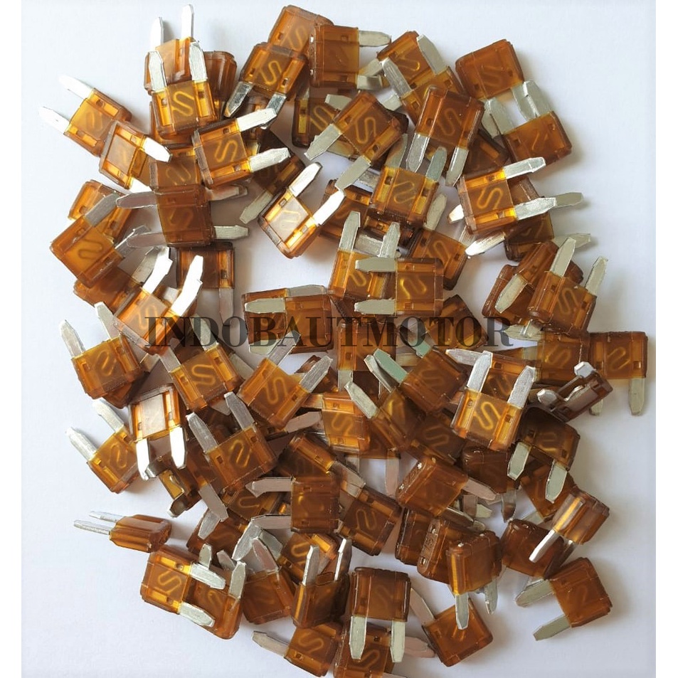 100PCS Fuse Sekring Tancap KECIL 5A 7,5A 10A 15A 20A 25A 30A