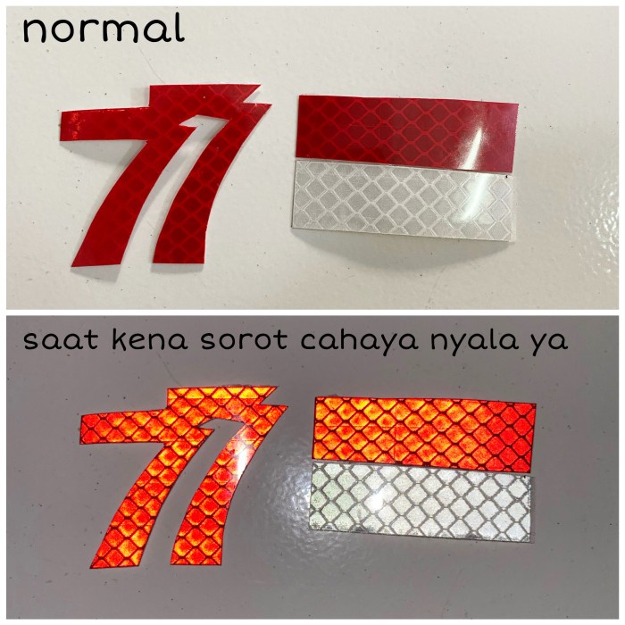

Stiker HUT RI 77 bendera kemerdekaan RI bisa menyala murah